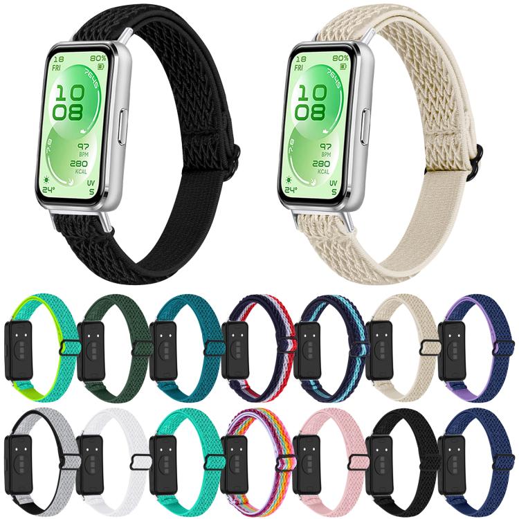 Cinturino per orologio in nylon intrecciato con fibbia a onda, For Huawei Band 11 / Band 11 Pro