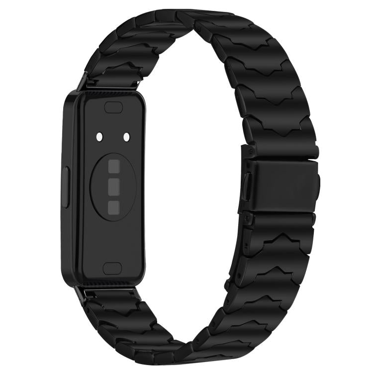 Cinturino per orologio in acciaio inossidabile con fibbia pieghevole testurizzata di Batman, For Huawei Band 11 / Band 11 Pro