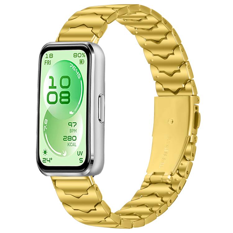 Cinturino per orologio in acciaio inossidabile con fibbia pieghevole testurizzata di Batman, For Huawei Band 11 / Band 11 Pro