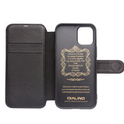 Custodia Magnetica in Pelle QIALINO per iPhone 12