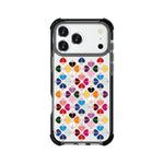 Custodia magnetica per telefono in acrilico antiurto con motivo a cuore a quattro angoli, For iPhone 18 Pro / 17 Pro, For iPhone 18 Pro Max / 17 Pro Max