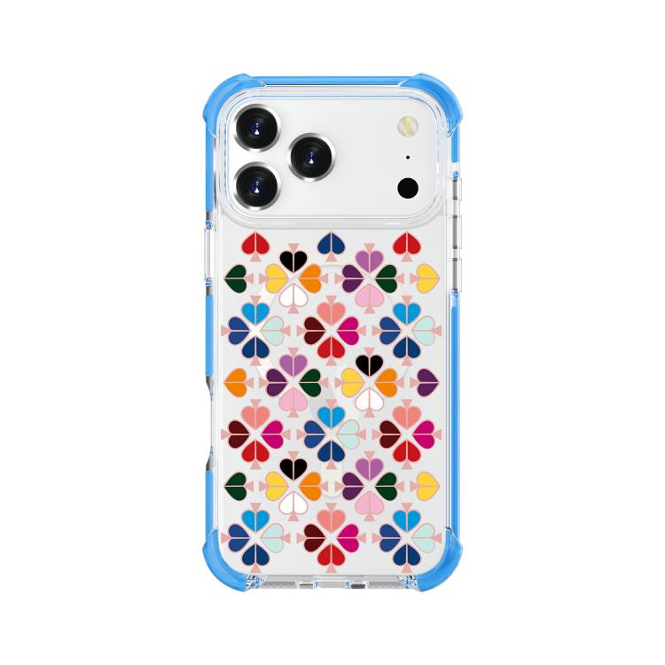 Custodia magnetica per telefono in acrilico antiurto con motivo a cuore a quattro angoli, For iPhone 18 Pro / 17 Pro, For iPhone 18 Pro Max / 17 Pro Max