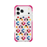 Custodia magnetica per telefono in acrilico antiurto con motivo a cuore a quattro angoli, For iPhone 18 Pro / 17 Pro, For iPhone 18 Pro Max / 17 Pro Max