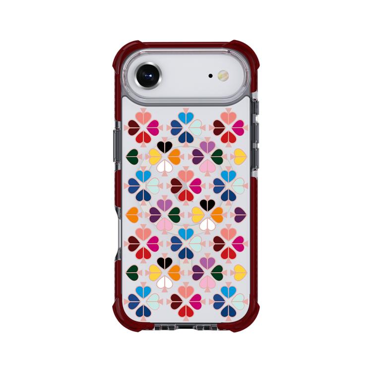Custodia magnetica per telefono in acrilico antiurto con motivo a cuore a quattro angoli, For iPhone 17, For iPhone Air