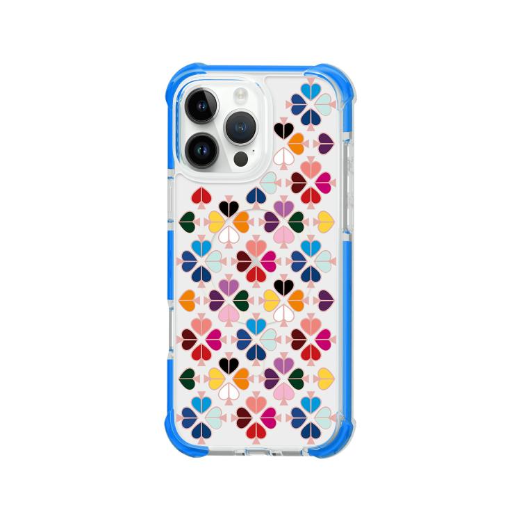 Custodia magnetica per telefono in acrilico antiurto con motivo a cuore a quattro angoli, For iPhone 16 Pro Max, For iPhone 16 Pro
