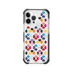 Custodia magnetica per telefono in acrilico antiurto con motivo a cuore a quattro angoli, For iPhone 16 Pro Max, For iPhone 16 Pro