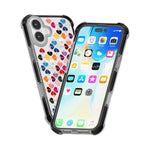 Custodia magnetica per telefono in acrilico antiurto con motivo a cuore a quattro angoli, For iPhone 16 Plus, For iPhone 16