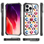 Custodia magnetica per telefono in acrilico antiurto con motivo a cuore a quattro angoli, For iPhone 15 Pro Max, For iPhone 15 Pro