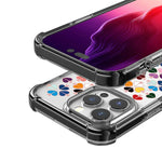 Custodia magnetica per telefono in acrilico antiurto con motivo a cuore a quattro angoli, For iPhone 15 Pro Max, For iPhone 15 Pro