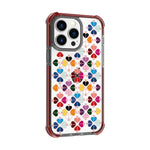 Custodia magnetica per telefono in acrilico antiurto con motivo a cuore a quattro angoli, For iPhone 15 Pro Max, For iPhone 15 Pro