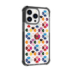 Custodia magnetica per telefono in acrilico antiurto con motivo a cuore a quattro angoli, For iPhone 15 Pro Max, For iPhone 15 Pro