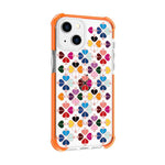 Custodia magnetica per telefono in acrilico antiurto con motivo a cuore a quattro angoli, For iPhone 15 Plus, For iPhone 15