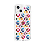 Custodia magnetica per telefono in acrilico antiurto con motivo a cuore a quattro angoli, For iPhone 15 Plus, For iPhone 15