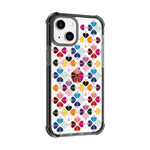 Custodia magnetica per telefono in acrilico antiurto con motivo a cuore a quattro angoli, For iPhone 14 Plus, For iPhone 14