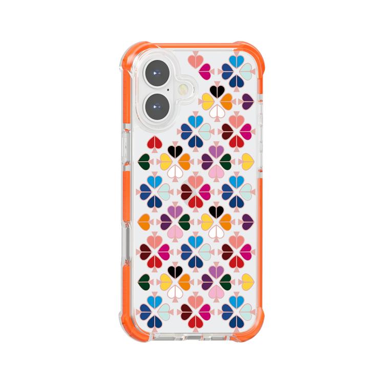 Custodia per telefono in acrilico antiurto con motivo a cuore e quattro angoli rinforzati., For iPhone 16 Plus, For iPhone 16