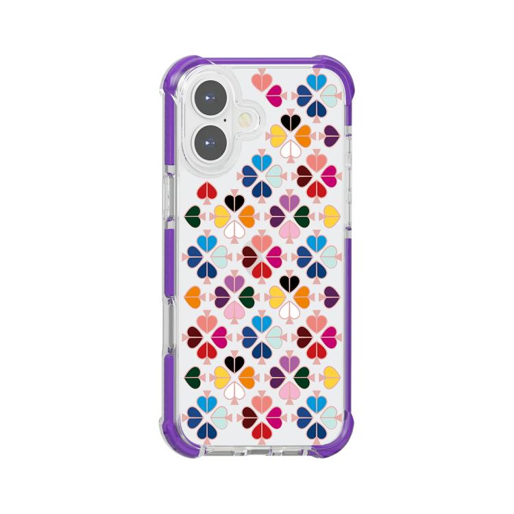Custodia per telefono in acrilico antiurto con motivo a cuore e quattro angoli rinforzati., For iPhone 16 Plus, For iPhone 16