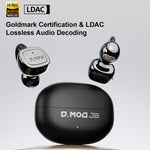 D MOOSTER D68 Auricolari Bluetooth wireless con clip e retro aperto