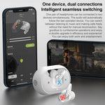 Auricolari wireless Bluetooth D MOOSTER D93 con clip auricolare e traduzione automatica tramite IA.