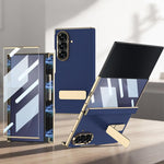 Custodia per telefono GKK con supporto girevole a filo singolo e chiusura magnetica pieghevole in pelle Phantom, effetto fantasma., For Samsung Galaxy Z TriFold