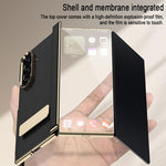 Custodia per telefono GKK con supporto girevole a filo singolo e chiusura magnetica pieghevole in pelle Phantom, effetto fantasma., For Samsung Galaxy Z TriFold