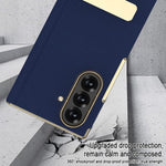 Custodia per telefono GKK con supporto girevole a filo singolo e chiusura magnetica pieghevole in pelle Phantom, effetto fantasma., For Samsung Galaxy Z TriFold