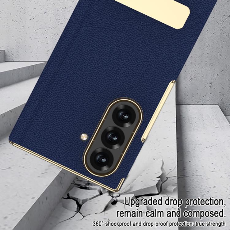 Custodia per telefono GKK con supporto girevole a filo singolo e chiusura magnetica pieghevole in pelle Phantom, effetto fantasma., For Samsung Galaxy Z TriFold