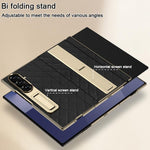 Custodia a libro GKK con motivo a rombi integrato e copertura completa, completa di supporto., For Samsung Galaxy Z TriFold