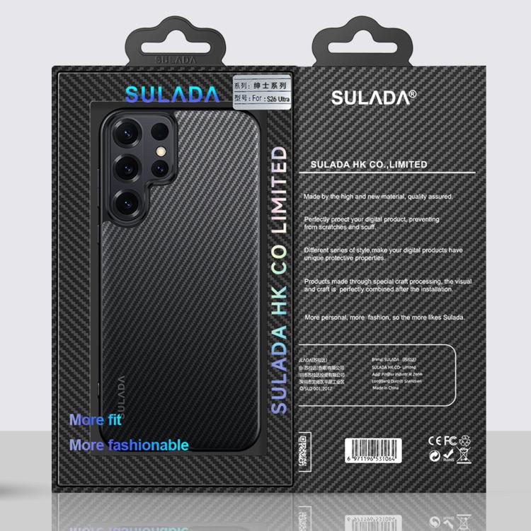 Custodia per telefono antiurto SULADA 600D in policarbonato con texture in Kevlar., For Samsung Galaxy S26+ 5G, For Samsung Galaxy S26 Ultra 5G, For Samsung Galaxy S26 5G
