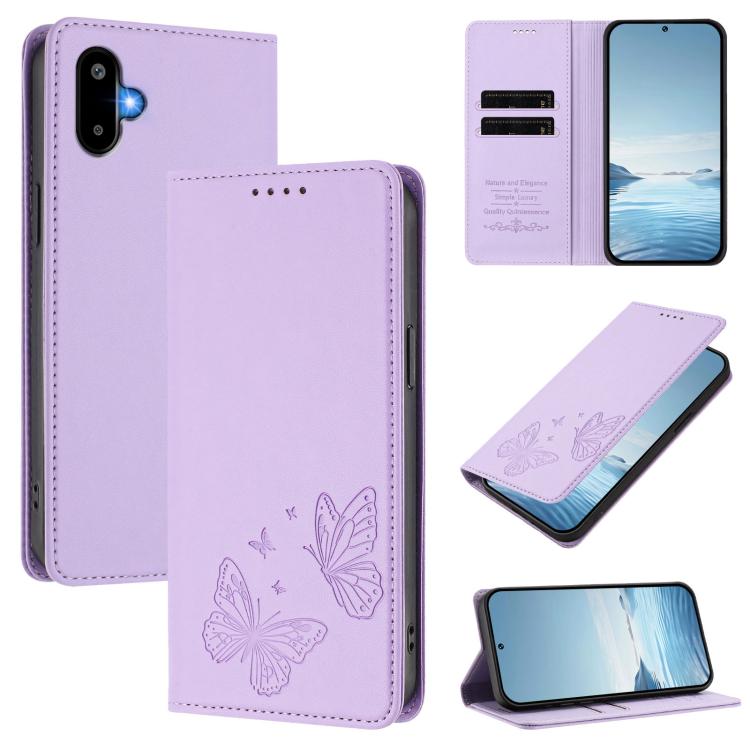 Robusta custodia per telefono in ecopelle con doppia protezione RFID a farfalla e magnete., For Samsung Galaxy M16 5G / F16 5G, For Samsung Galaxy M06 5G / F06 5G