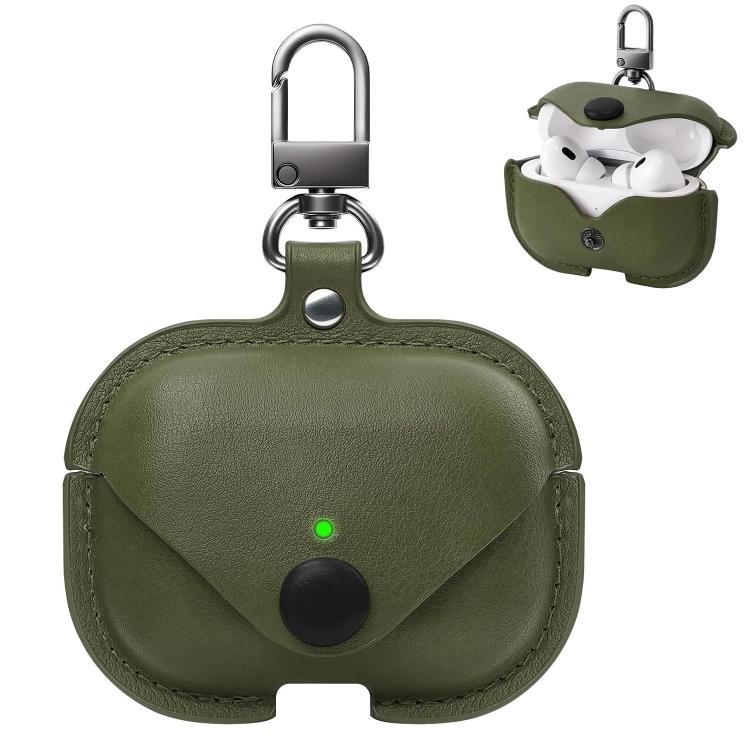 Custodia protettiva in pelle XDcase Business per auricolari con gancio, For AirPods Pro 3, For AirPods 4, For AirPods Pro 2 / 1
