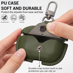 Custodia protettiva in pelle XDcase Business per auricolari con gancio, For AirPods Pro 3, For AirPods 4, For AirPods Pro 2 / 1