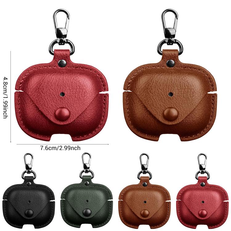 Custodia protettiva in pelle XDcase Business per auricolari con gancio, For AirPods Pro 3, For AirPods 4, For AirPods Pro 2 / 1