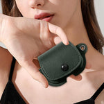 Custodia protettiva per auricolari XDcase in pelle PU stile zaino con moschettone., For AirPods Pro 3, For AirPods 4, For AirPods Pro 2 / 1