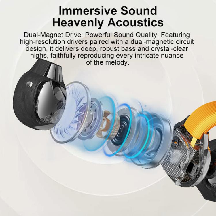 Auricolari Bluetooth wireless intelligenti con intelligenza artificiale D MOOSTER D89 con clip.
