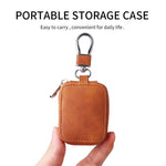 Custodia protettiva universale per auricolari in pelle PU XDcase con gancio