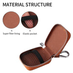 Custodia protettiva universale per auricolari in pelle PU XDcase con gancio