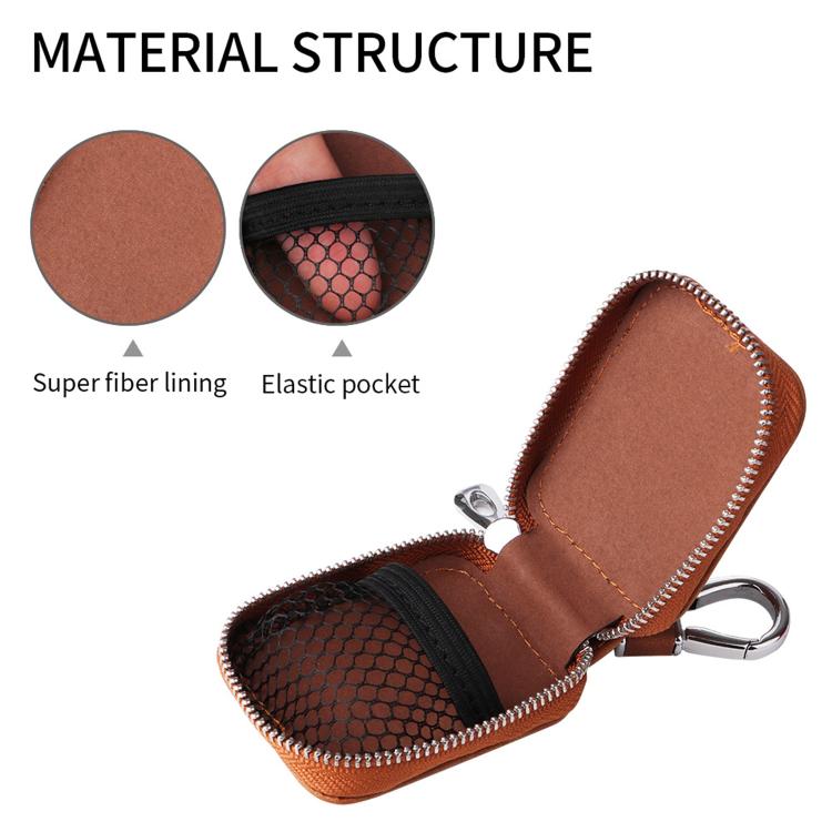 Custodia protettiva universale per auricolari in pelle PU XDcase con gancio