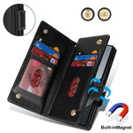 Borsa a tracolla con cerniera frontale, portafoglio multi-carta, custodia per telefono in pelle vegana, For Samsung Galaxy Z Fold6, For Samsung Galaxy Z Fold5