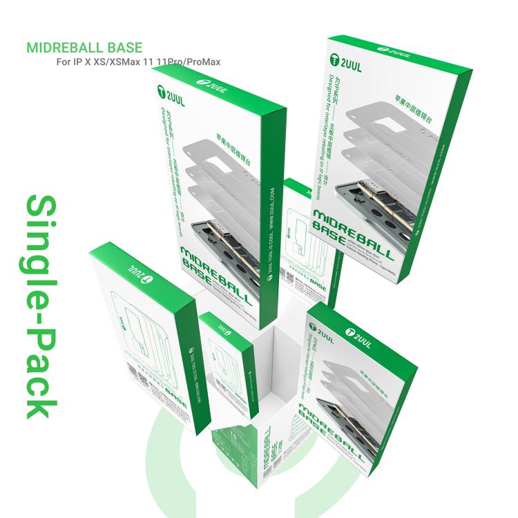 Set di stencil per reballing BGA a strato intermedio 2uul BH41 per la serie iPhone X-11, 2uul BH41