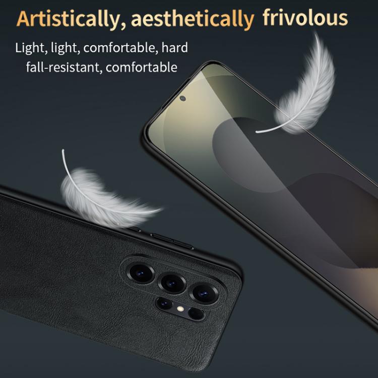 Custodia per telefono SULADA antiurto ibrida in TPU e pelle fatta a mano con fori di precisione, For Samsung Galaxy S26+ 5G, For Samsung Galaxy S26 Ultra 5G, For Samsung Galaxy S26 5G