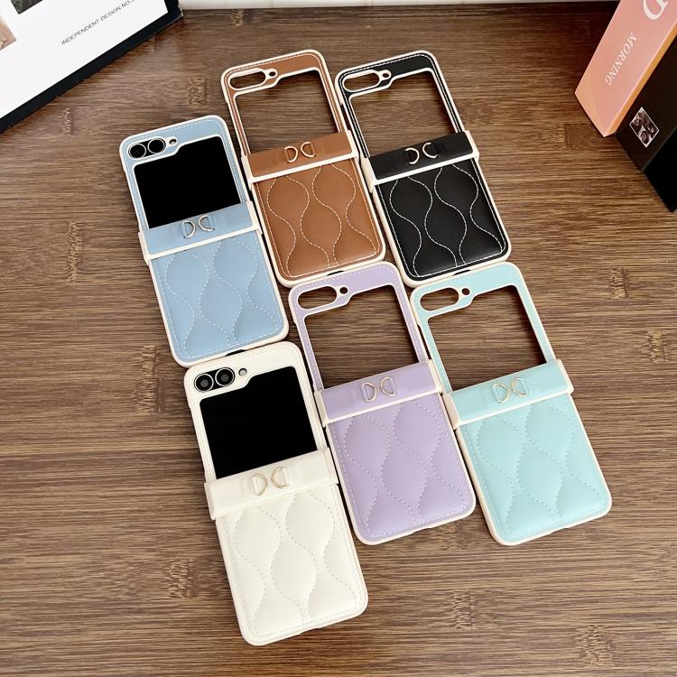 Custodia per telefono con retro in ecopelle vegana e cordino a tracolla, imbottitura ad aria, modello Wave., For Samsung Galaxy Z Flip7, For Samsung Galaxy Z Flip6, For Samsung Galaxy Z Flip5, For Samsung Galaxy Z Flip4