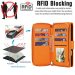 Portafoglio a tracolla con cerniera a reticolo di diamanti, protezione RFID, custodia per telefono in pelle vegana, For iPhone 17 Pro Max, For iPhone 17 Pro