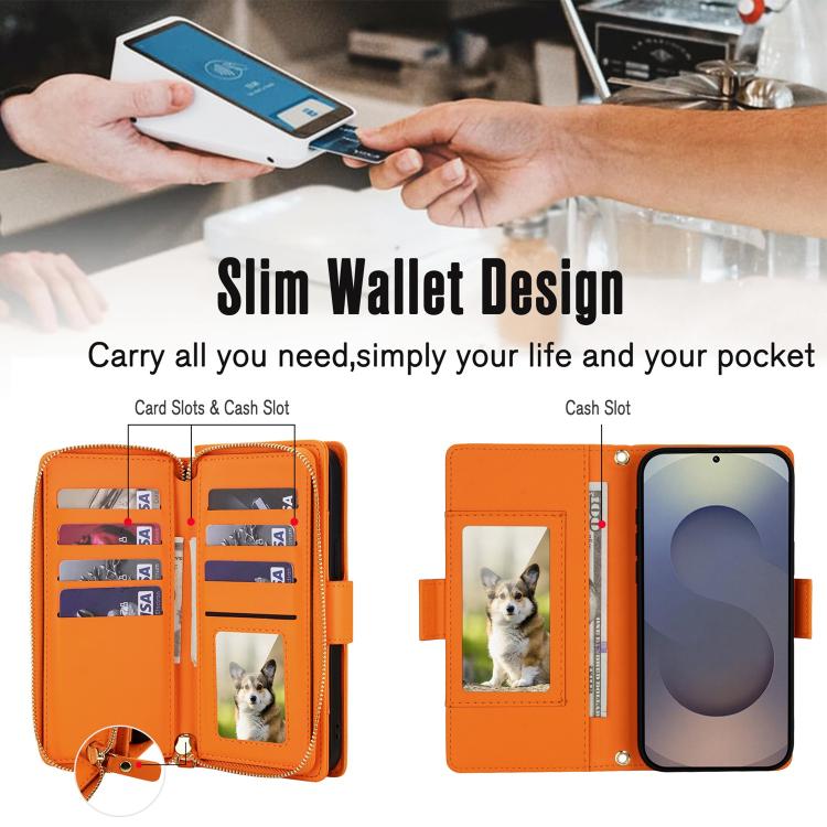 Portafoglio a tracolla con cerniera a reticolo di diamanti, protezione RFID, custodia per telefono in pelle vegana, For Samsung Galaxy S26 Ultra 5G, For Samsung Galaxy S25 Ultra 5G, For Samsung Galaxy S24 Ultra 5G
