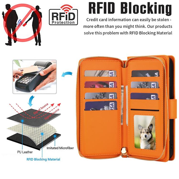 Portafoglio a tracolla con cerniera a reticolo di diamanti, protezione RFID, custodia per telefono in pelle vegana, For Samsung Galaxy A57 5G, For Samsung Galaxy A36 / A37 / A56 5G, For Samsung Galaxy A54 5G