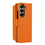 Portafoglio a tracolla con cerniera a reticolo di diamanti, protezione RFID, custodia per telefono in pelle vegana, For Samsung Galaxy Z Fold7 5G