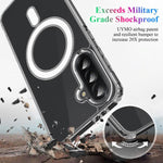 Custodia magnetica MagSafe in acrilico trasparente TPU con foro grande per fotocamera, For Samsung Galaxy A57 5G, For Samsung Galaxy A37 5G, For Samsung Galaxy A17 5G / 4G, For Samsung Galaxy A07 5G / 4G, For Samsung Galaxy A06 5G / 4G                 ...