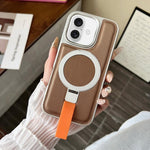Anello con texture diamantata galvanizzata e supporto magnetico per telefono, For iPhone 17 Pro Max, For iPhone 17 Pro, For iPhone 17, For iPhone Air