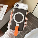 Anello con texture diamantata galvanizzata e supporto magnetico per telefono, For iPhone 17 Pro Max, For iPhone 17 Pro, For iPhone 17, For iPhone Air
