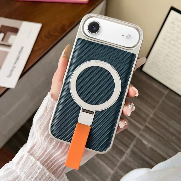 Anello con texture diamantata galvanizzata e supporto magnetico per telefono, For iPhone 17 Pro Max, For iPhone 17 Pro, For iPhone 17, For iPhone Air