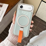 Anello con texture diamantata galvanizzata e supporto magnetico per telefono, For iPhone 17 Pro Max, For iPhone 17 Pro, For iPhone 17, For iPhone Air